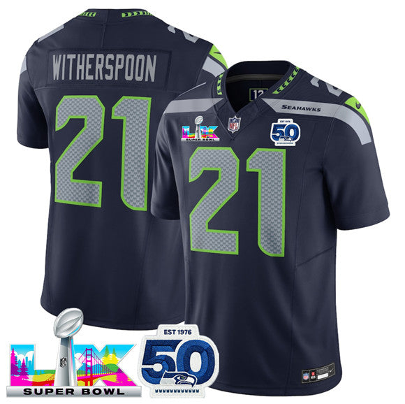 Devon Witherspoon Seattle Seahawks navy Vapor jersey