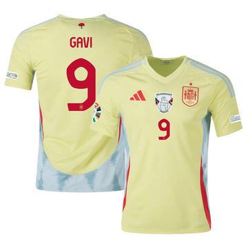 Gavi Spain National Team yellow Away jersey