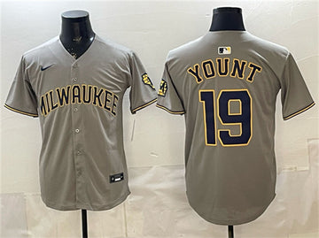 Robin Yount Milwaukee Brewers grey Limited jersey