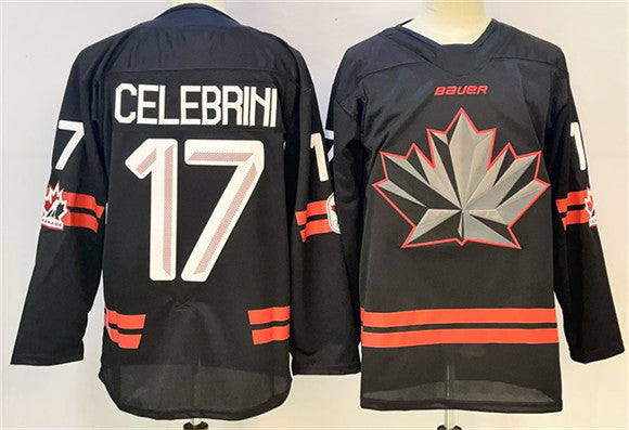Macklin Celebrini Team Canada black jersey