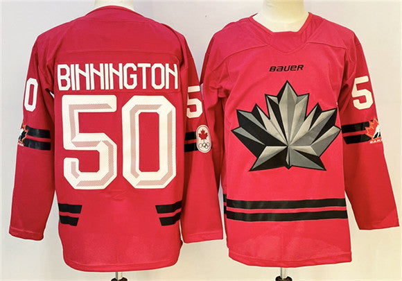 Jordan Binnington Team Canada red jersey