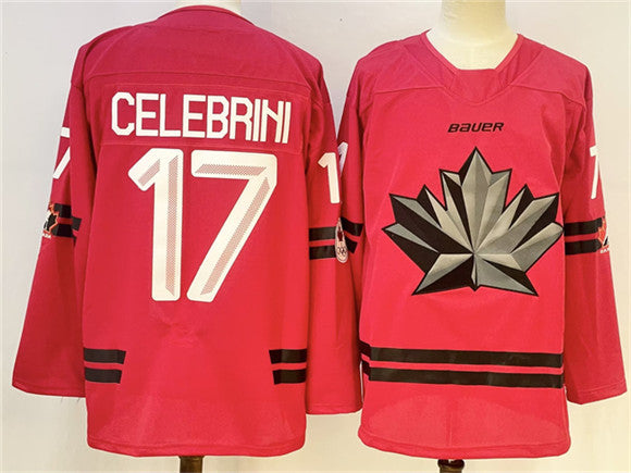 Macklin Celebrini Team Canada red jersey
