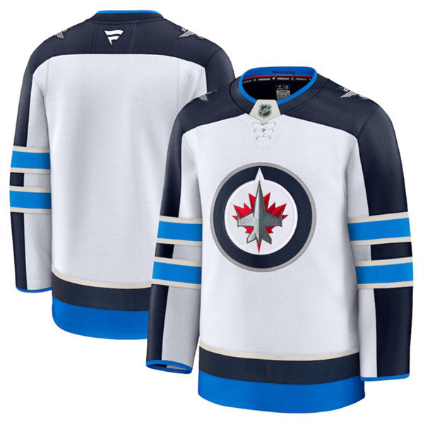Custom Winnipeg Jets white Away jersey