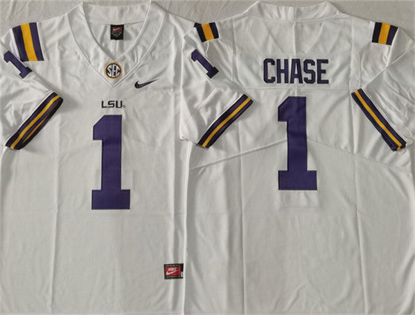 Ja'Marr Chase LSU Tigers white jersey