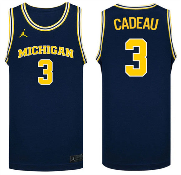 Elliot Cadeau Michigan Wolverines navy jersey