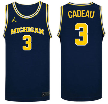 Elliot Cadeau Michigan Wolverines navy jersey