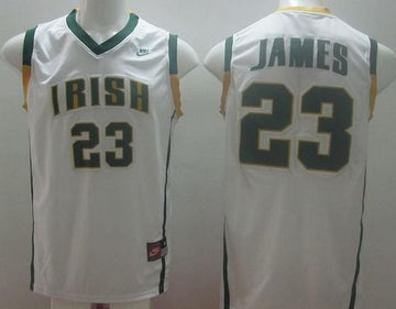 Lebron James Notre Dame Fighting Irish white jersey