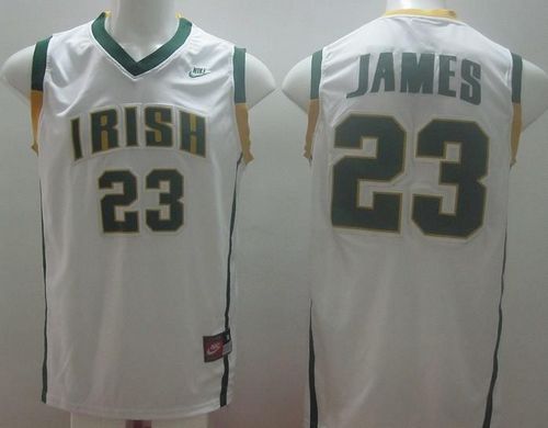 Lebron James Notre Dame Fighting Irish white jersey