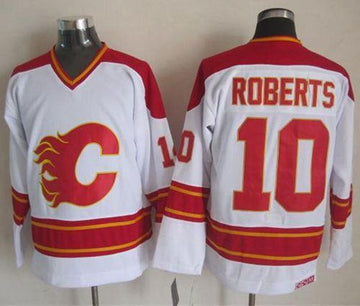 Gary Roberts Calgary Flames white Throwback jersey