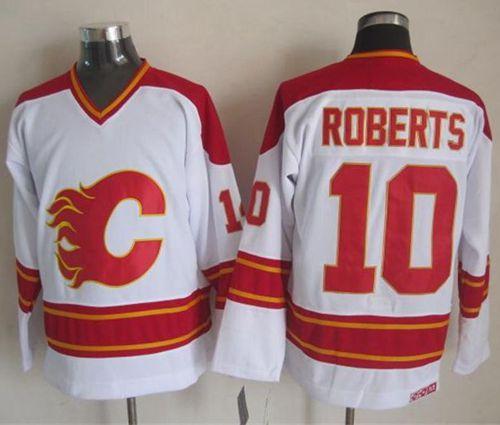 Gary Roberts Calgary Flames white Throwback jersey