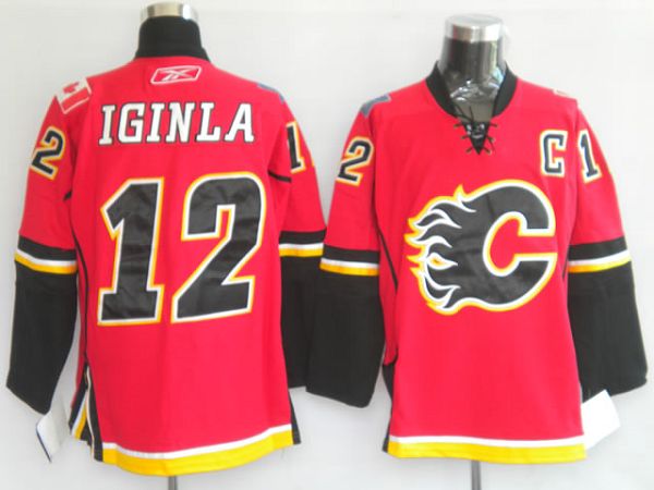 Jarome Iginla Calgary Flames red Home jersey