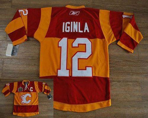 Jarome Iginla Calgary Flames red-orange Winter Classic jersey