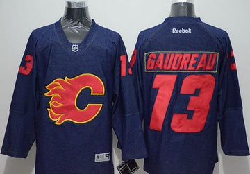Johnny Gaudreau Calgary Flames navy jersey