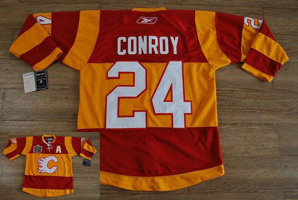 Craig Conroy Calgary Flames red-orange Winter Classic jersey