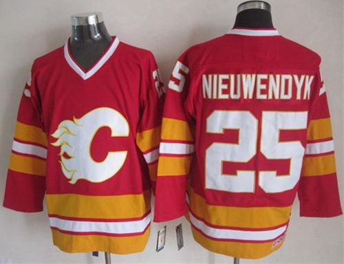 Joe Nieuwendyk Calgary Flames red Throwback jersey