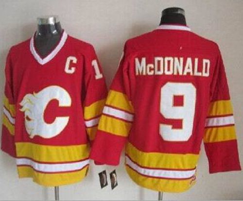 Lanny McDonald Calgary Flames red Throwback jersey