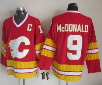 Lanny McDonald Calgary Flames red Throwback jersey