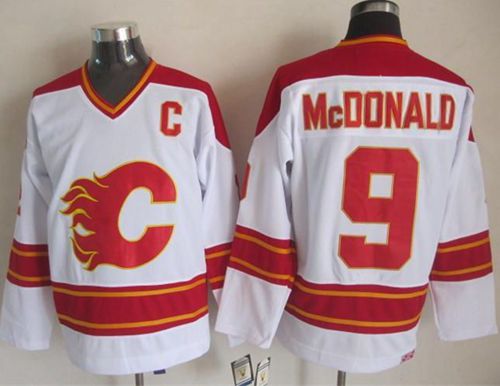 Lanny McDonald Calgary Flames white Throwback jersey