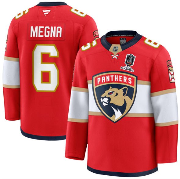 Jaycob Megna Florida Panthers red Home jersey
