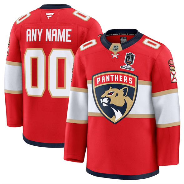 Custom Florida Panthers red Home jersey