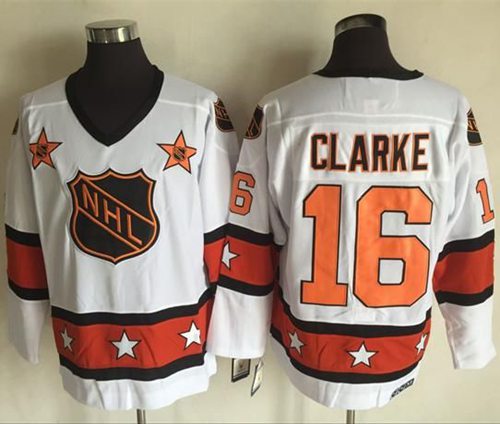 Bobby Clarke Philadelphia Flyers white-orange Throwback jersey