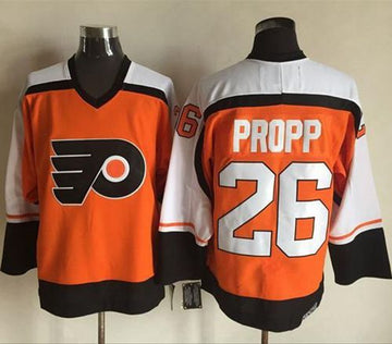 Brian Propp Philadelphia Flyers orange-black Throwback jersey