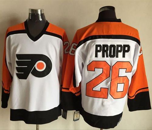 Brian Propp Philadelphia Flyers white-black Throwback jersey