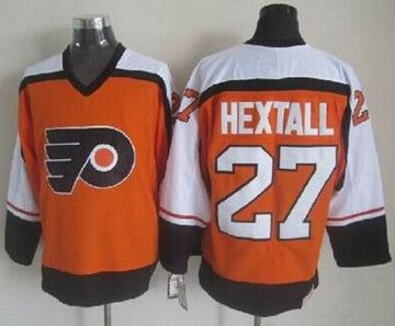 Ron Hextall Philadelphia Flyers orange Throwback jersey