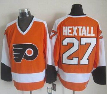 Ron Hextall Philadelphia Flyers orange-white Throwback jersey