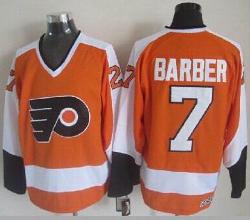 Bill Barber Philadelphia Flyers orange Throwback jersey