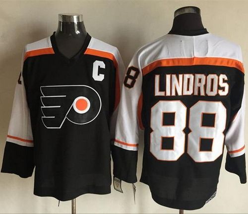 Eric Lindros Philadelphia Flyers black Throwback jersey