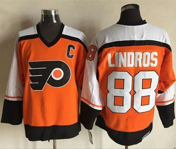 Eric Lindros Philadelphia Flyers orange Throwback jersey