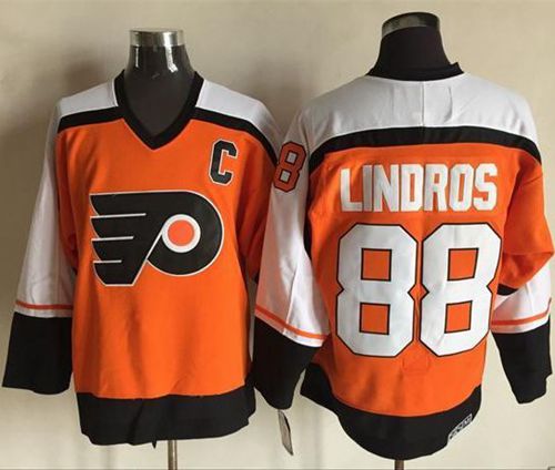 Eric Lindros Philadelphia Flyers orange Throwback jersey