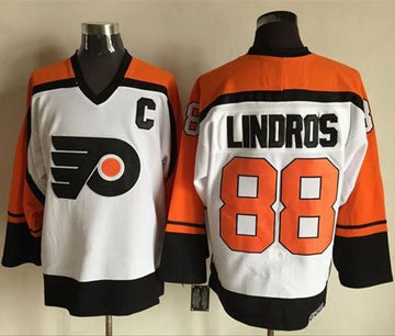Eric Lindros Philadelphia Flyers white-black Throwback jersey