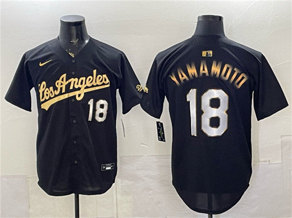 Yoshinobu Yamamoto Los Angeles Dodgers black Limited jersey