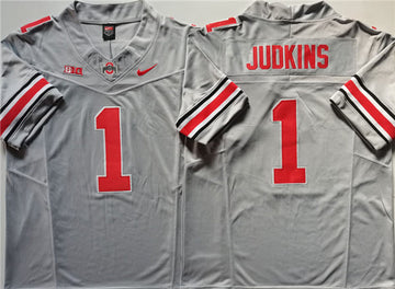 Quinshon Judkins Ohio State Buckeyes gray Limited jersey