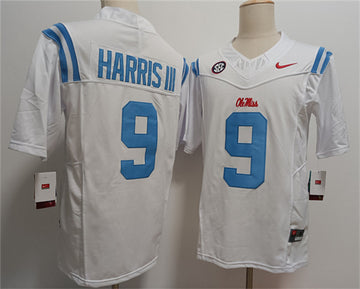 Tres Harris III Ole Miss Rebels white jersey