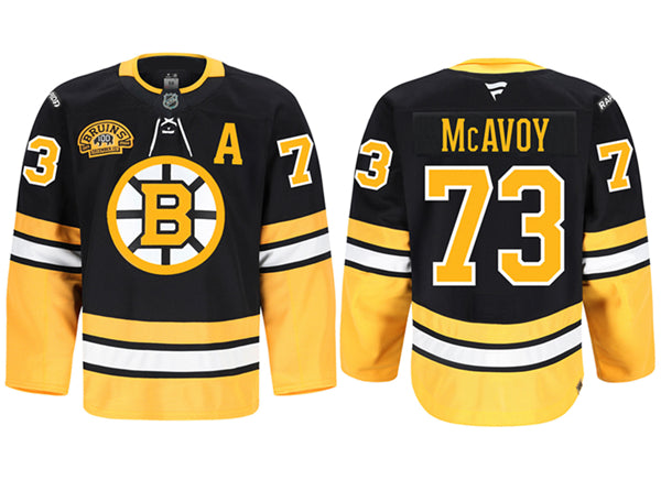 Charlie McAvoy Boston Bruins black Game jersey
