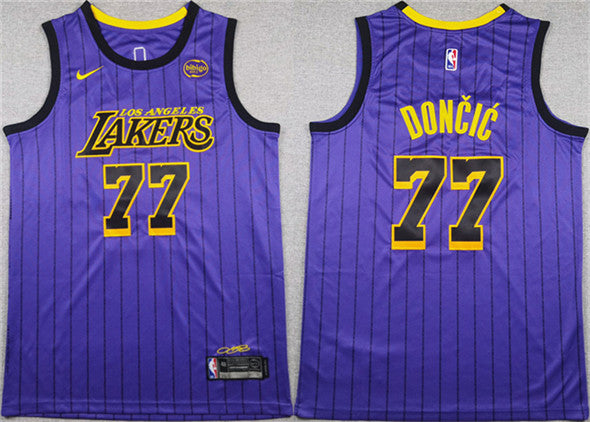 Luka Doncic Los Angeles Lakers purple jersey