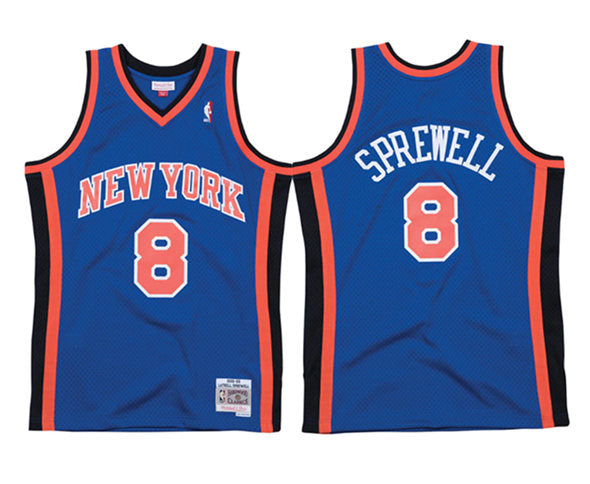 Latrell Sprewell New York Knicks blue Road jersey
