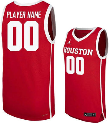 Custom Houston Cougars red jersey