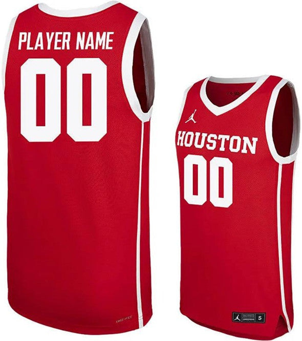 Custom Houston Cougars red jersey