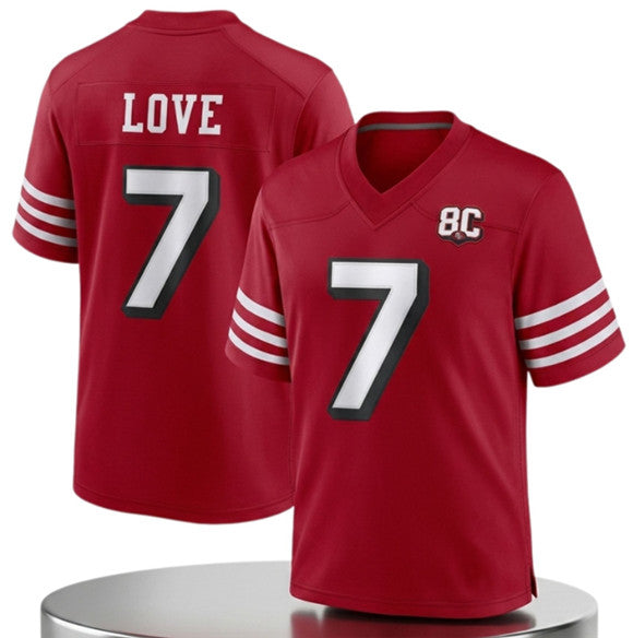 Daejon Love San Francisco 49ers red jersey