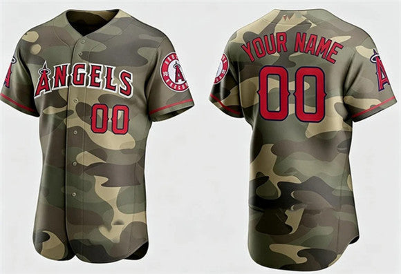 Custom Los Angeles Angels camo Camo jersey