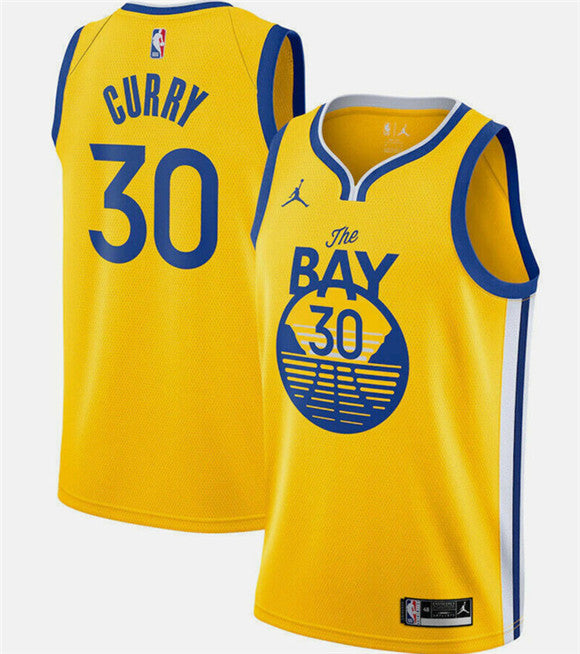 Stephen Curry Golden State Warriors yellow jersey