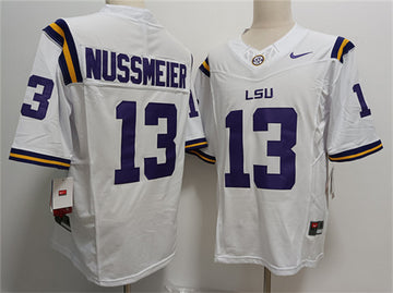 Garrett Nussmeier LSU Tigers white jersey