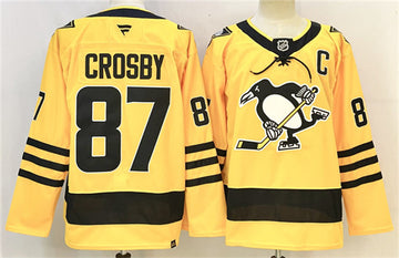 Sidney Crosby Pittsburgh Penguins gold Alternate jersey