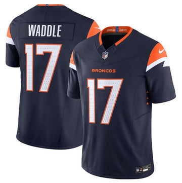Jaylen Waddle Denver Broncos navy Vapor jersey