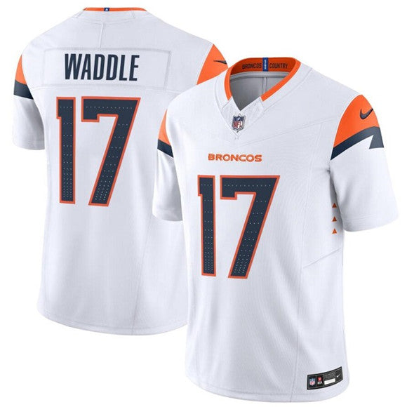 Jaylen Waddle Denver Broncos white Vapor jersey