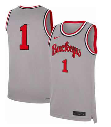 Ohio State Buckeyes gray jersey